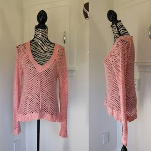 Roxy crocheted pullover sweater